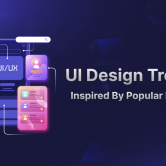Modern UI design inspired by popular brands with dark mode and minimalist elements
