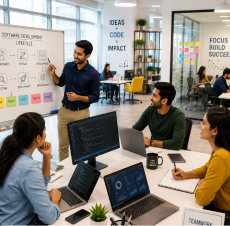 SVaaN Global Tech team collaborating on enterprise software architecture and digital transformation