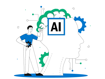 Hero Image shows AI Software Development Services in USA