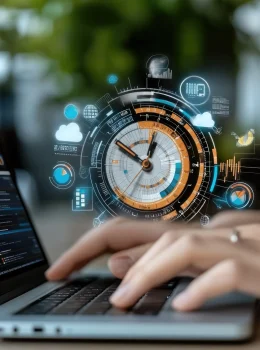 data-mastery-laptop-centered-workspace-showcases-efficient-file-management-task-planning-time-control-role-modern-tools-data-visualization-technology-driven-organization